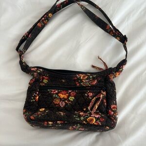 Vera Bradley Black Floral Crossbody Bag